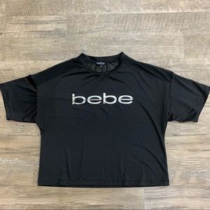 Bebe Performance Sport Mesh Black Tee